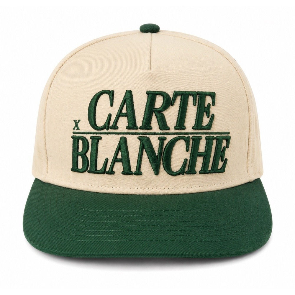 Carte Blanche Hat Snapback Beige Green PFD Streetwear Skate Skateboard Casual